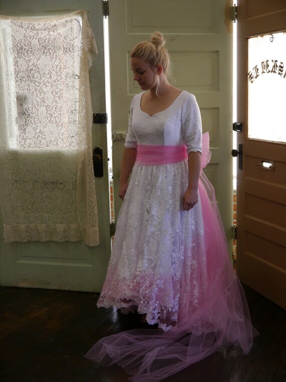 cotton candy pink bridesmaid dresses