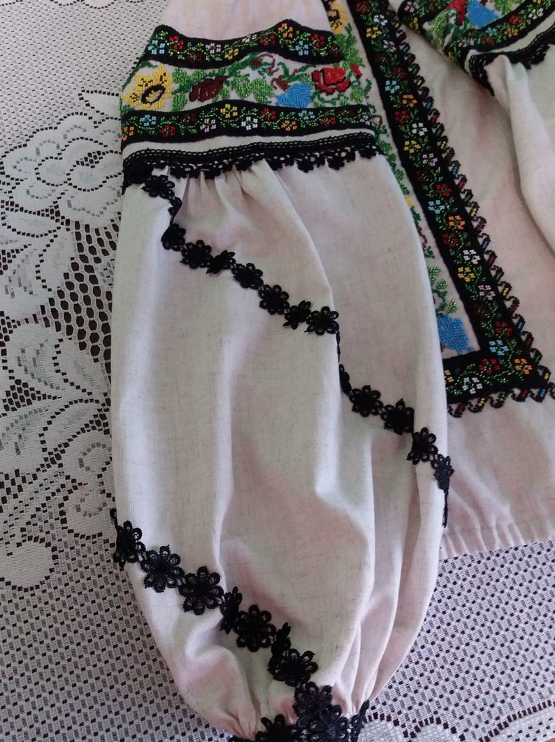 Ukraine bead embroidery ukrainian blouse beads Ukrainian embroidery embroidered blouse women blouse beadwork women top beaded blouse