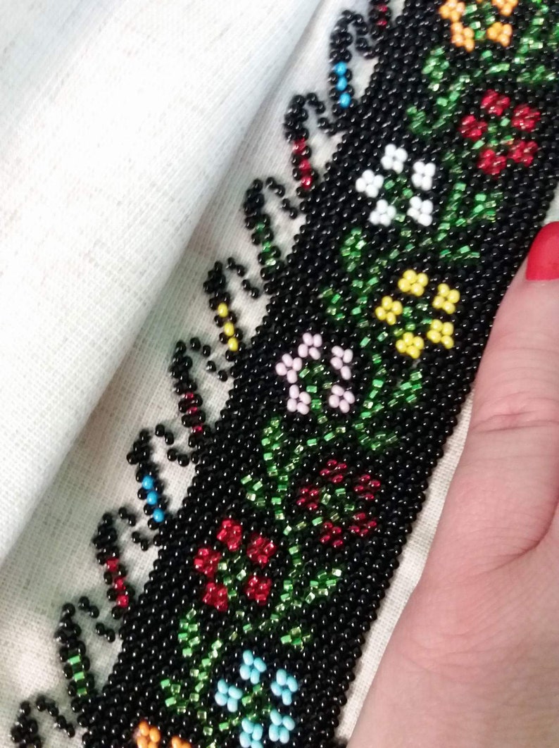 Ukraine bead embroidery ukrainian blouse beads Ukrainian embroidery embroidered blouse women blouse beadwork women top beaded blouse