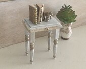 Miniature Reimagined Gustavian Table or Plant Stand for a Dollhouse 1 12 Scale