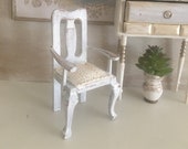 Miniature Reimagined Gustavian Chair for a Dollhouse 1 12 Scale