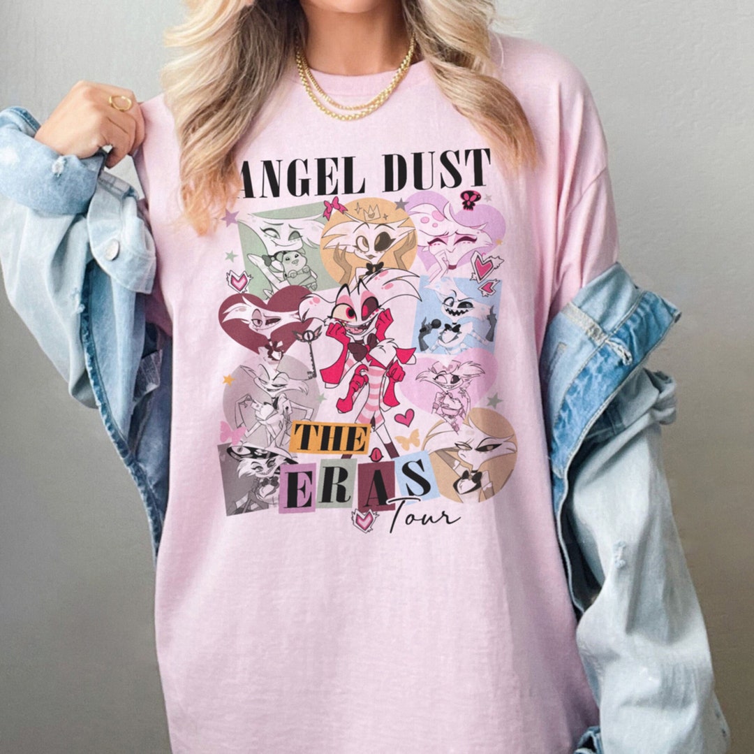 Hazbin Hotel Angel Dust Eras Tour Comfort Colors Shirt, Hazbin Hotel Characters Shirt, Hazbin