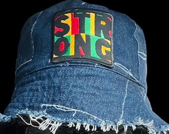 STRONG, Juneteenth, Black Geschichte, gesticktes Bügelbild