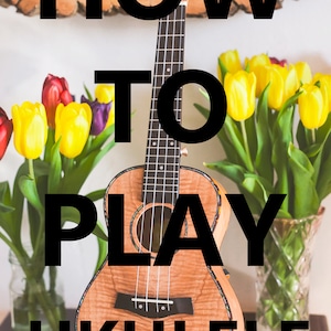 JAK GRAĆ NA UKULELE e-book pdf Początkujący Łatwe Ukulele Akordy do Wydruku Wykres Akordów Plakat Natychmiastowe Pobieranie Kopia Cyfrowa do Wydruku A4
