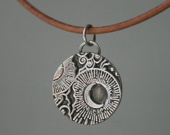 Sun moon pendant silver, sun moon chain, 925 silver, sun and moon chain silver, sun moon pendant in silver, necklace silver