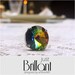 Magnetic brooch "Virtail media" with original Swarovski element, jewelry gold plated magnetic "Brilliant" reverse magnetic - magnetic jewellery