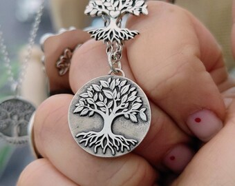 Tree of Life pendant made from recycled silver, handmade in 925 silver