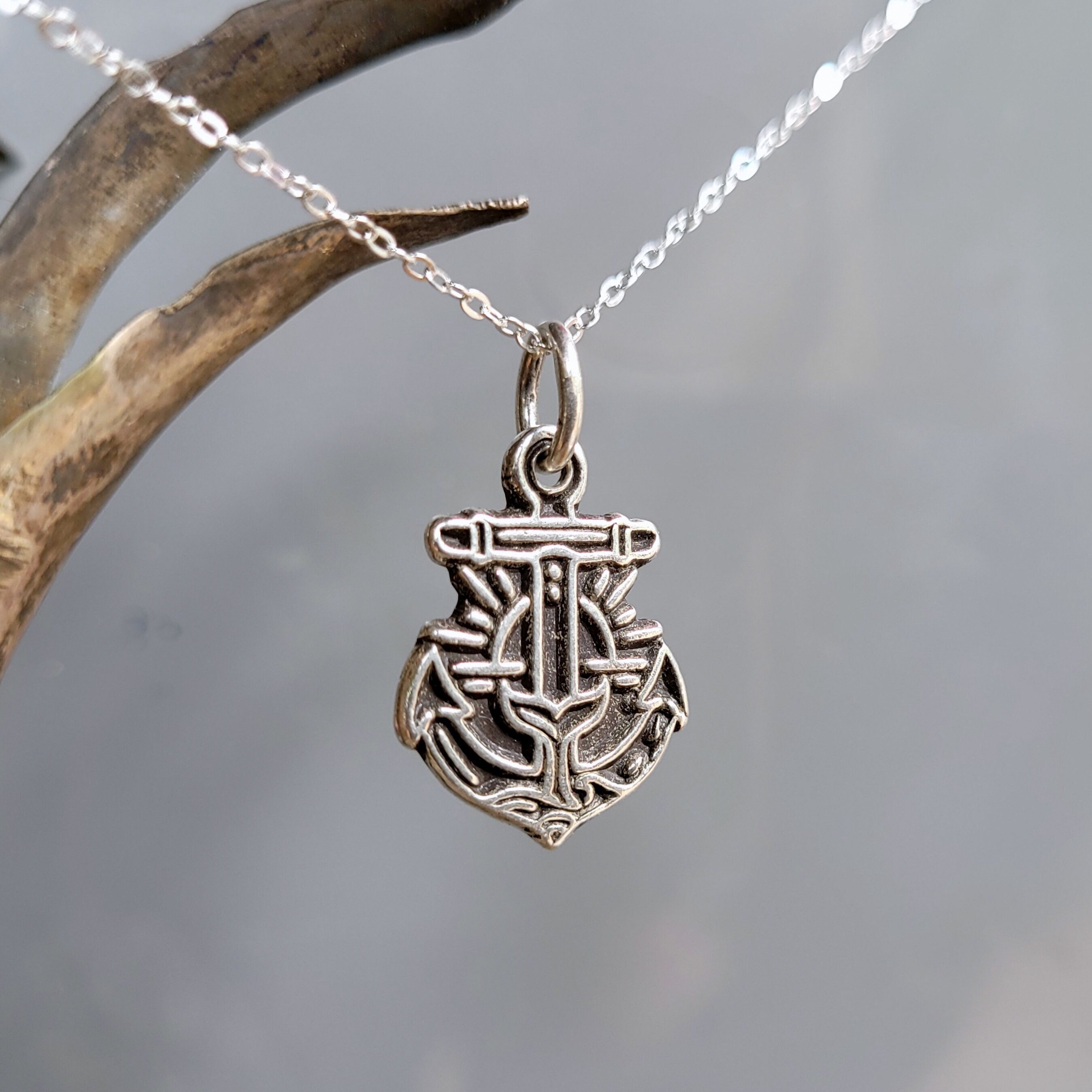 Lucky Anchor Pendant, Lucky Ahoy, Lucky Charm Chain, Pendant Made of  Recycled 925 Silver, With Silver Chain or Leather Chain, 