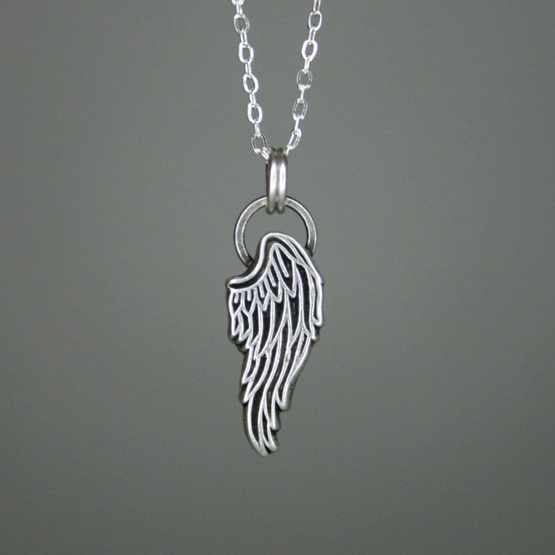 Wing chain silver wing chain gold pendant in silver or gold Etsy