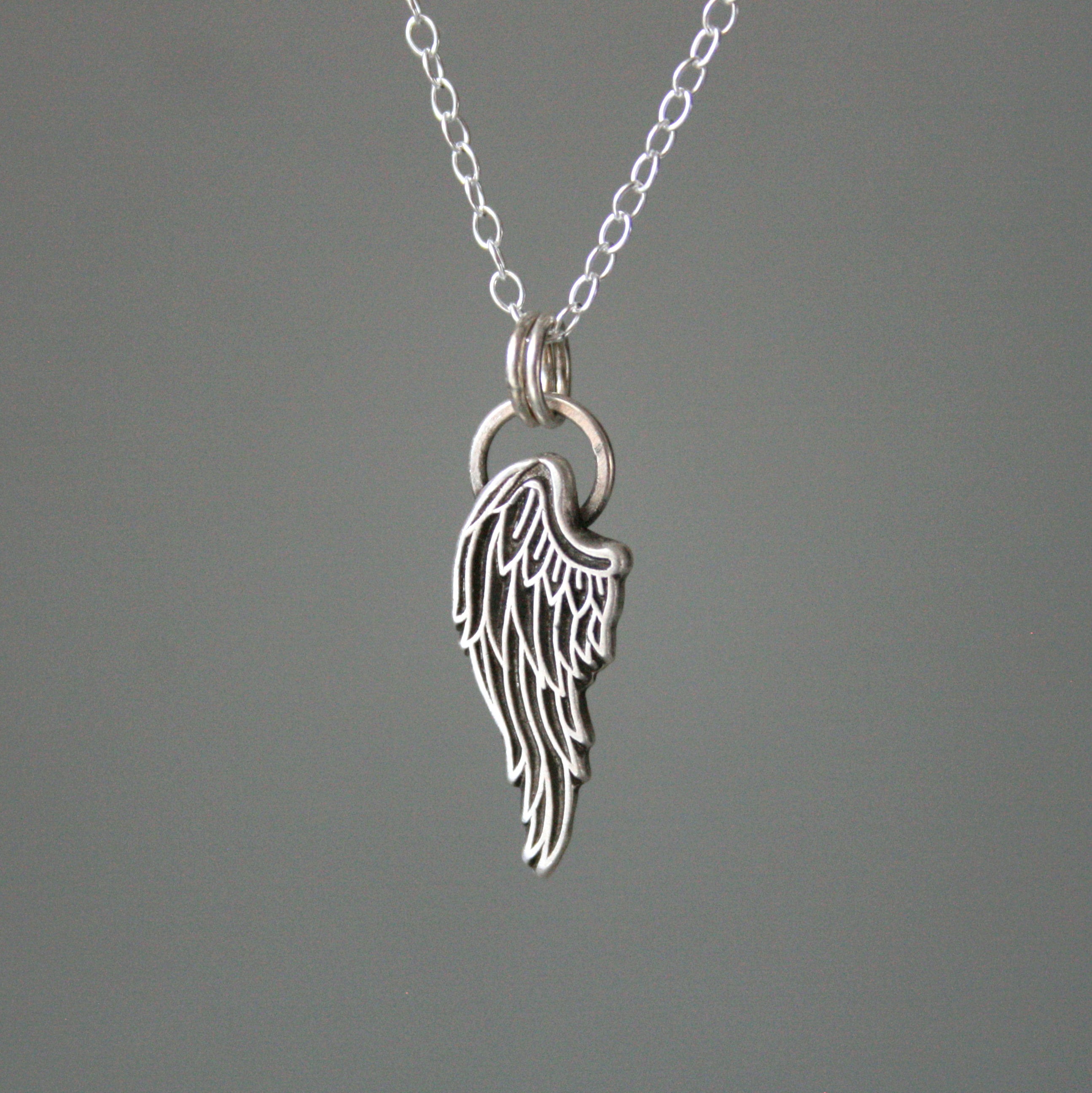 Chain wings made of recycled 925 sterling silver angel wing Etsy