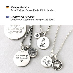 Engraving ADDITIONAL SERVICE, Engraving Service, Personalized engraving for the back of pendant necklaces, Service item NOT available individually!