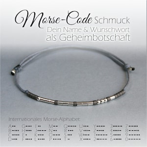 Gift for him and her, bracelet MORSE CODE with desired name, adjustable size, 925 silver, bracelet with name, thin bracelet