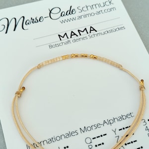 Personalized bracelet, MORSE CODE bracelet with name, thin, robust bracelet with 925 silver 24K gold plated, satin silk beads, UNISEX