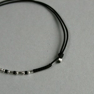Bracelet CODE MORSE avec nom souhaité ou mot préféré taille réglable bracelet fin avec perles en argent 925 bracelet d'amitié image 8