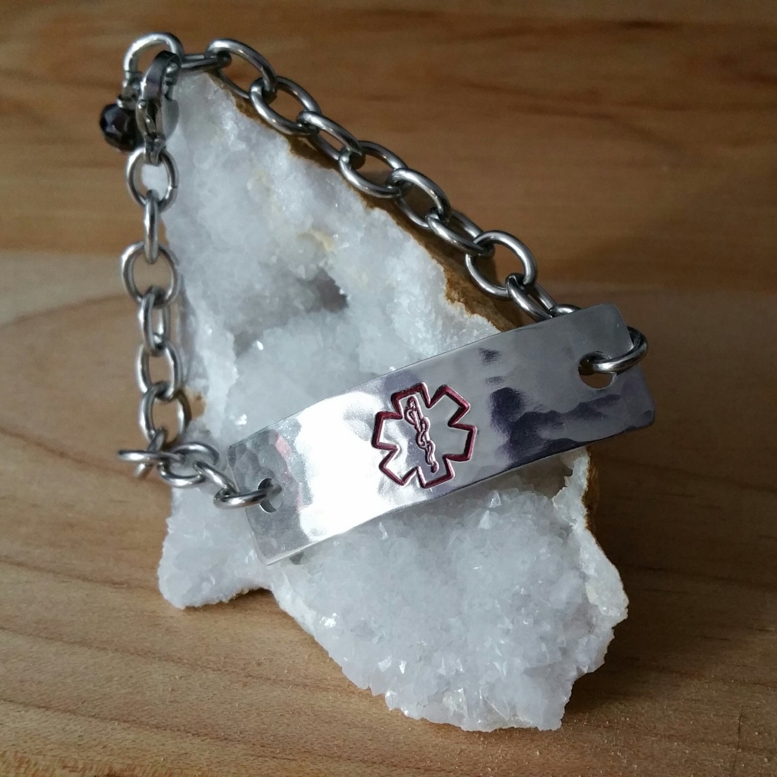 MEDICAL ID Bracelet Custom Hand Stamped Aluminum With Etsy