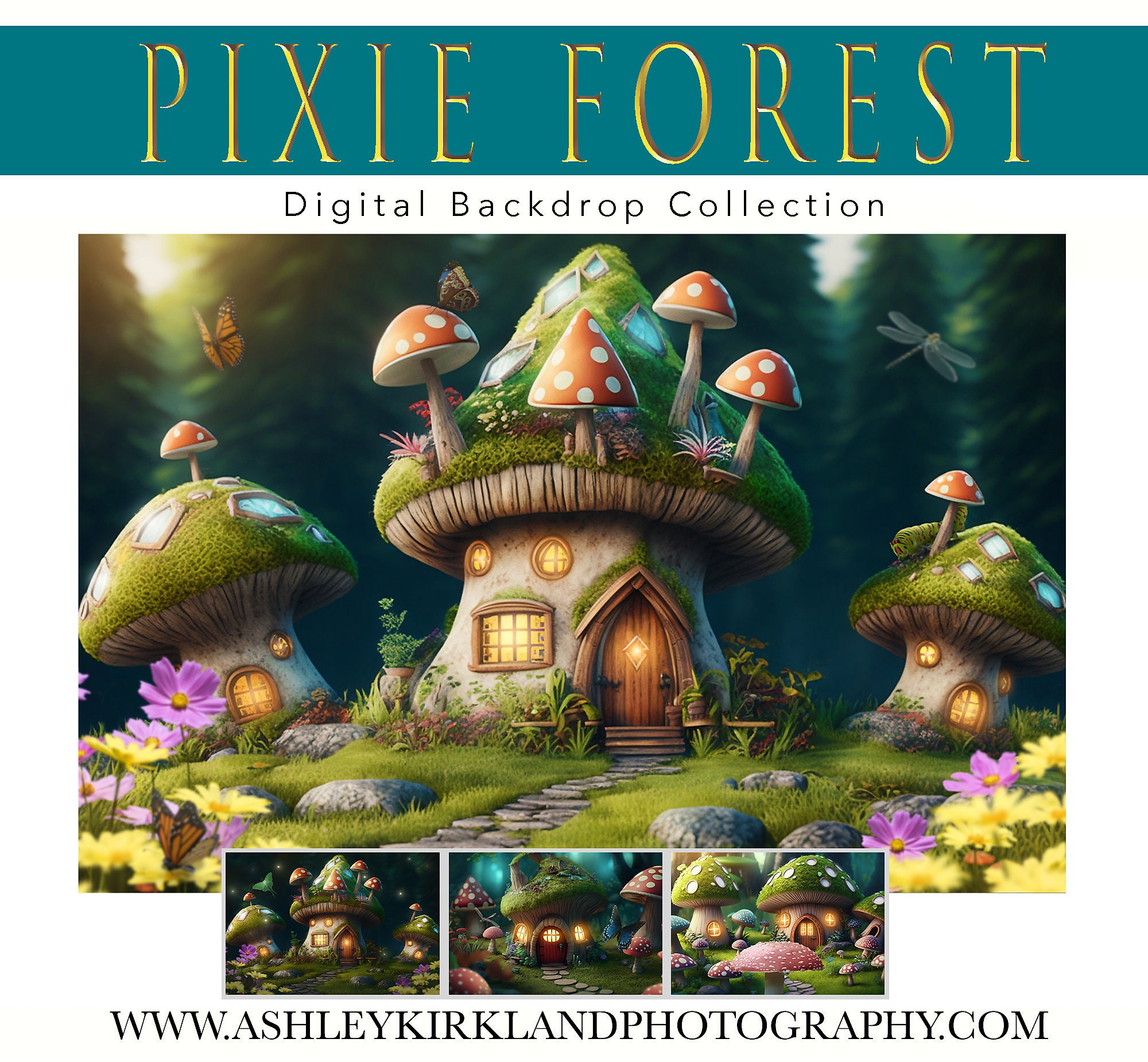 Pixie Forest Digital Backdrops for Photoshop - Etsy