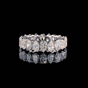3.33 Ctw Pear Lab Grown Diamond 14k Gold Eternity Band