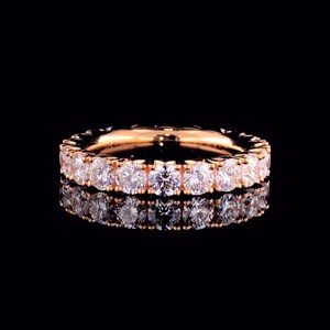 14k Rose Gold Lab Grown Diamond Eternity Band - Channel Set
