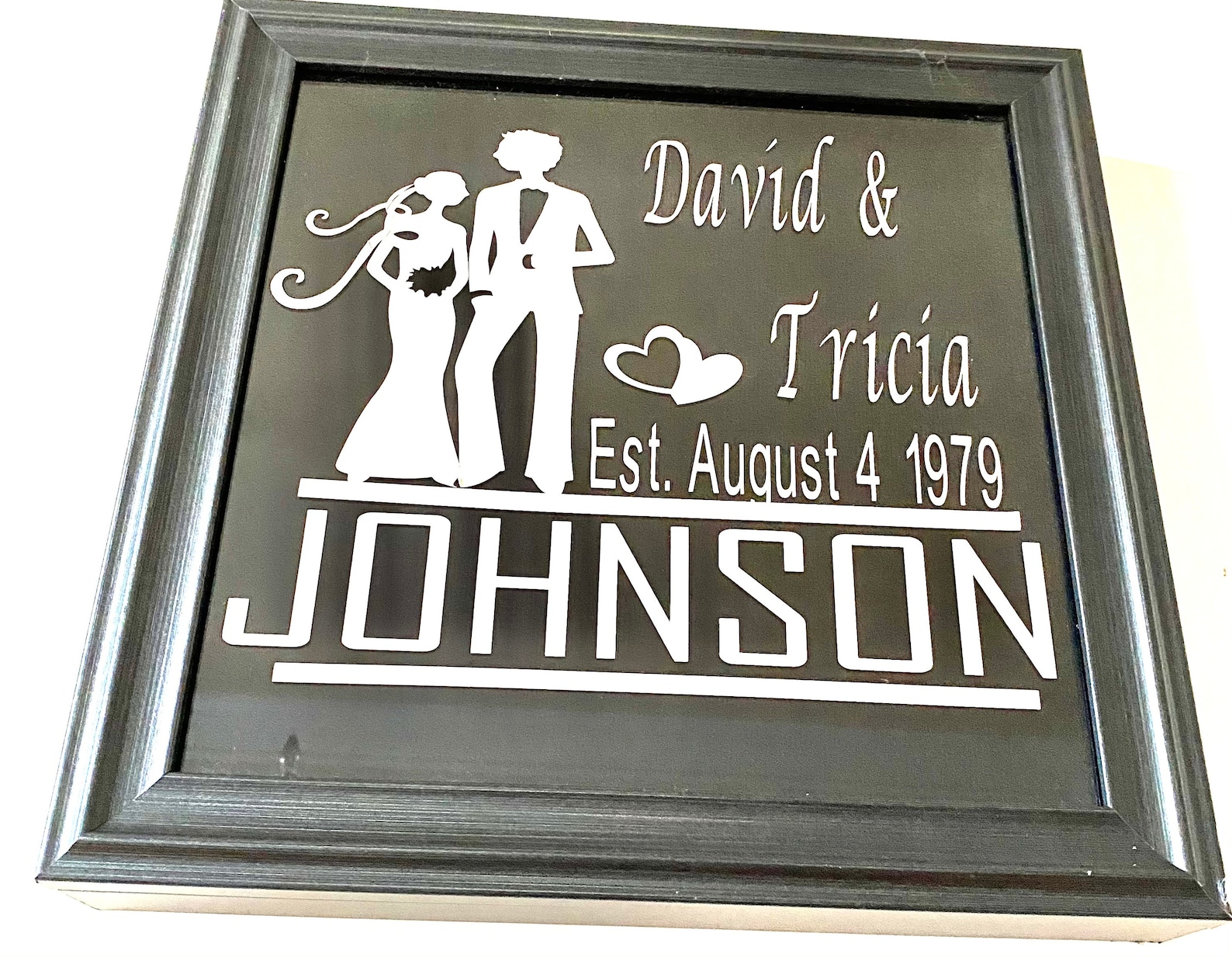 Vinyl WEDDING Decal wedding date and name personalized wedding Etsy
