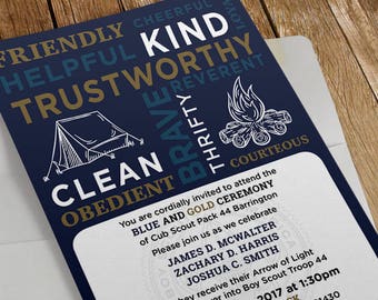 Cub Scout Invitation Etsy