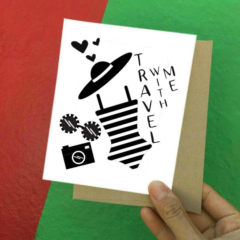 surprise card love card retirement anniversary card Travel with me soulmate exploring the world i love you birthday card adventure