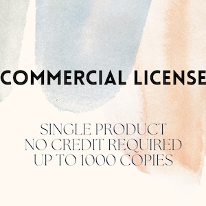 Licenza per uso commerciale per un singolo prodotto fino a 1000 copie - Include solo clipart e modelli