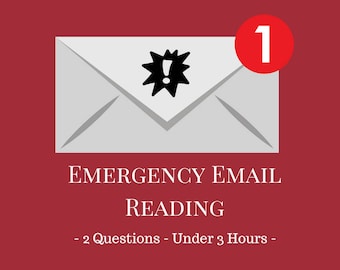 Emergency - Same Day - 2 Question Email Psychic Reading - Under 3 Hours - PDF