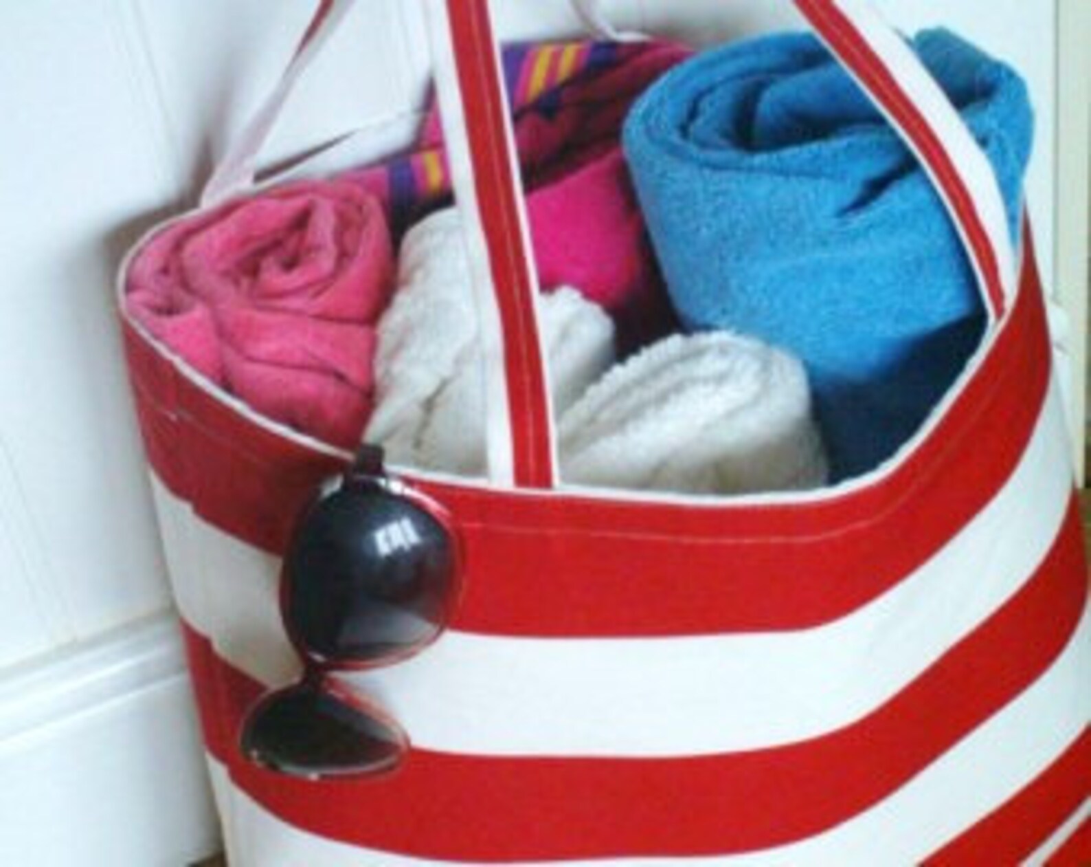 Large Beach Bag Large Tote Bag Red Beach Bag Red Stripe Beach Etsy UK