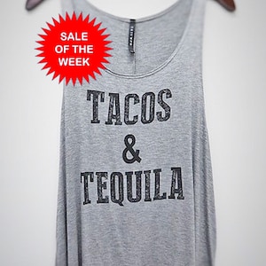 Tacos & Tequila Racerback Tank Top (Large)