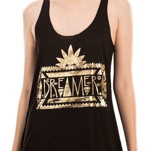 Dreamer Unique Metallic Printed Tank Top