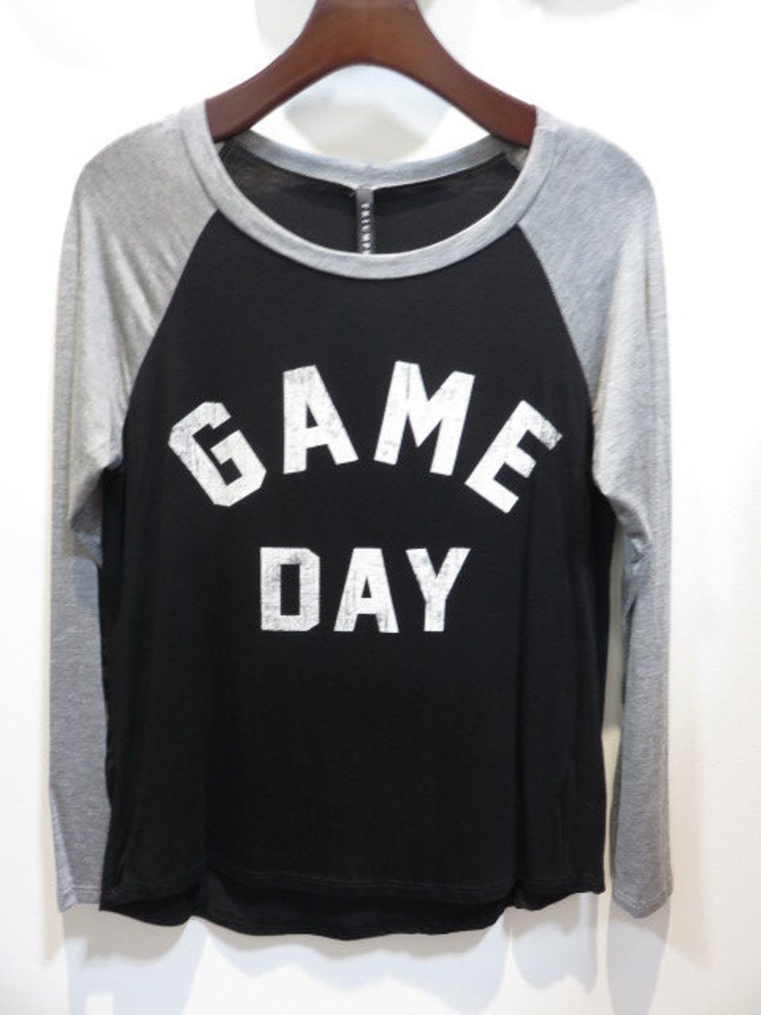GAME DAY Striped Round Neck Long Sleeve Top main image 1