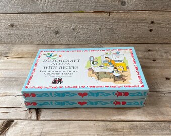 Vintage Dutchcraft Recipe Cards Box | 24 Notes Envelopes, Retro Kitchen Ephemera