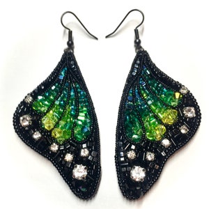 Butterfly Wing beaded earrings