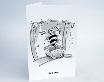 Bee Mine - Printable 8.5" x 5.5" Card