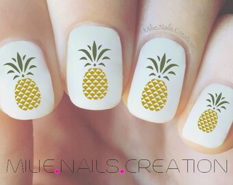Pineapple Nail Decal Etsy
