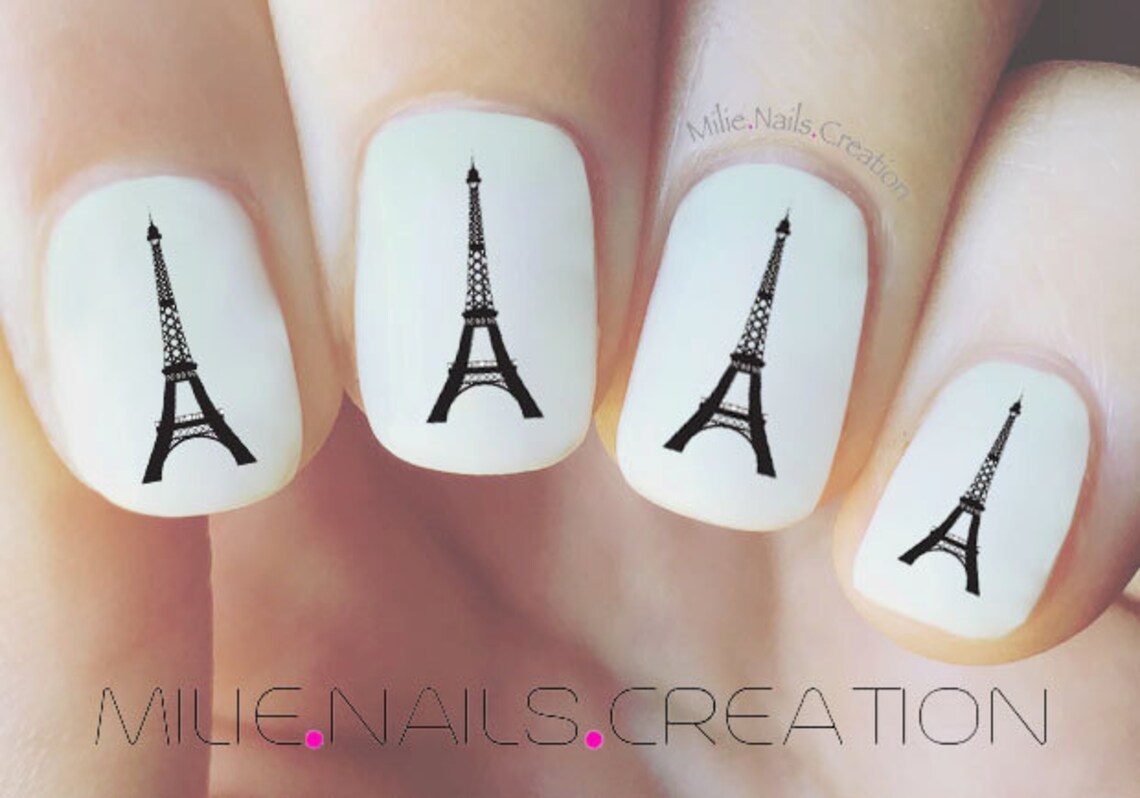 Eiffel Tower Nail Decal Etsy