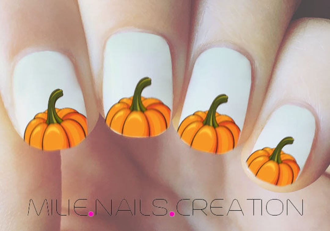 Thanksgiving Pumpkin Nail Decal - Etsy