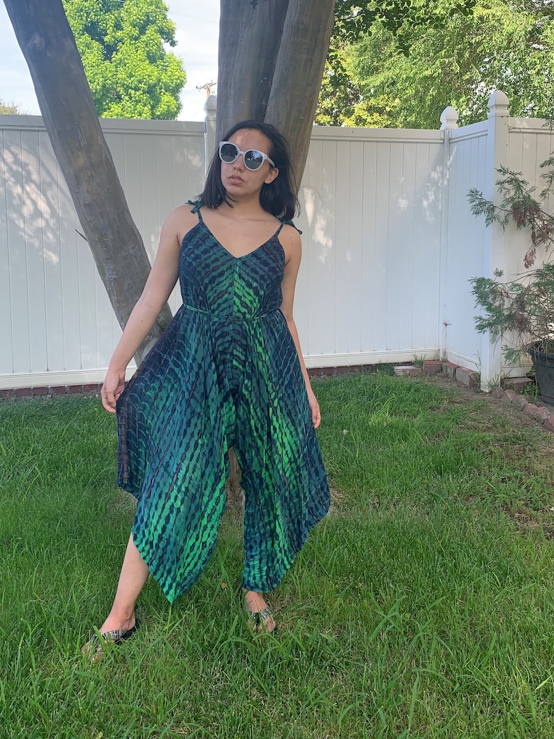 Harem Jumpsuit pantsuit swimsuit cover up Women/'s jumpsuit wide leg jumpsuit Fits sizes Small-XXlarge Boho jumpsuit One size