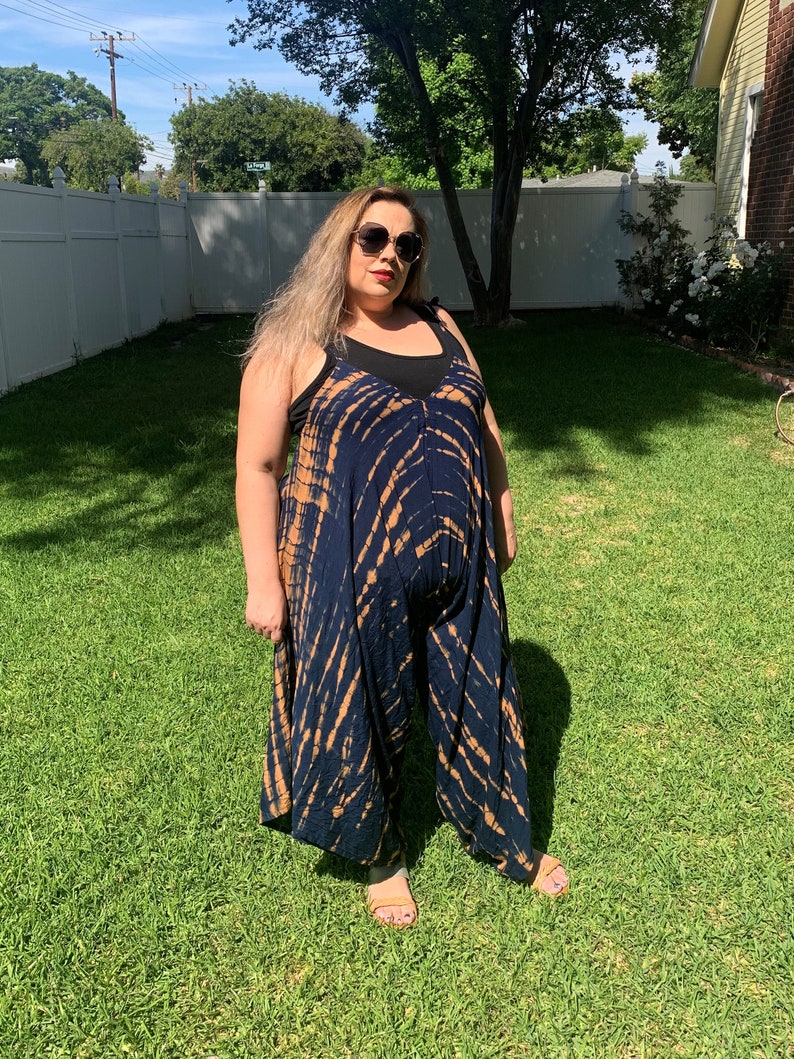 Harem Jumpsuit pantsuit swimsuit cover up Women/'s jumpsuit wide leg jumpsuit Fits sizes Small-XXlarge Boho jumpsuit One size