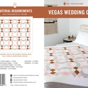 Patrón de colcha para boda en Las Vegas (PDF)