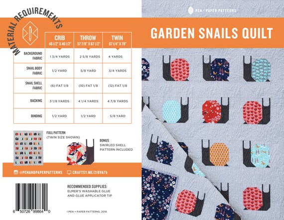 PDF Garden Snails Pattern