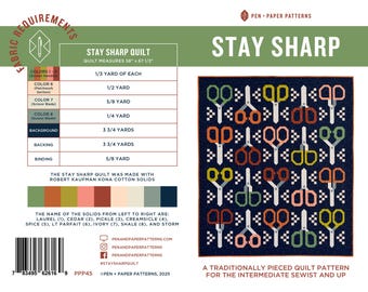 PDF Stay Sharp Quilt Pattern