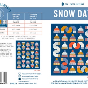 PDF Snow Day Quilt Pattern