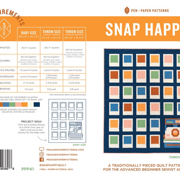 PDF Snap Happy Quilt Anleitung
