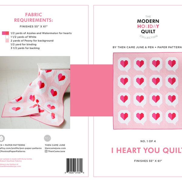 I Heart You PDF Quilt Pattern