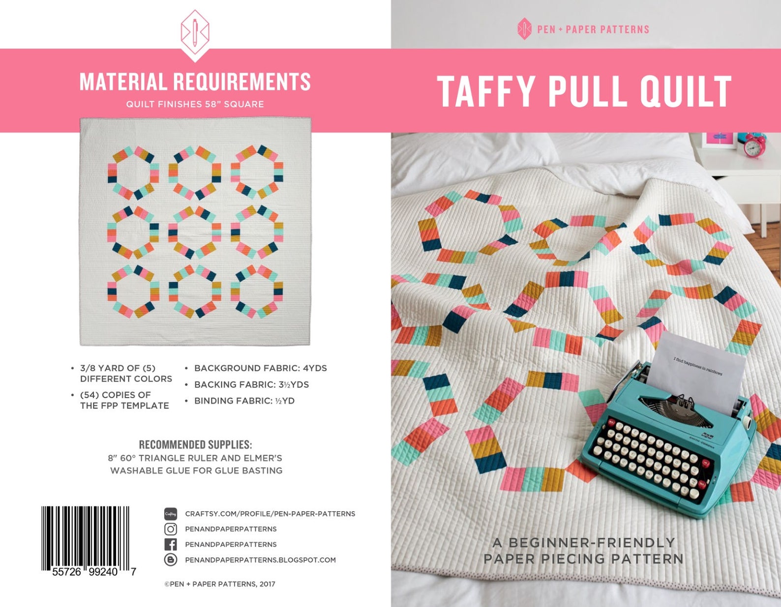 Taffy Pull PDF Quilt Pattern Etsy