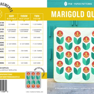 PDF Marigold Quilt Pattern