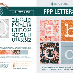 PDF Foundation Paper Piecing Letter Pattern