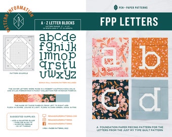 PDF Foundation Paper Piecing Letter Pattern