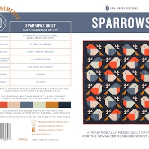 PDF Sparrows Quilt Pattern